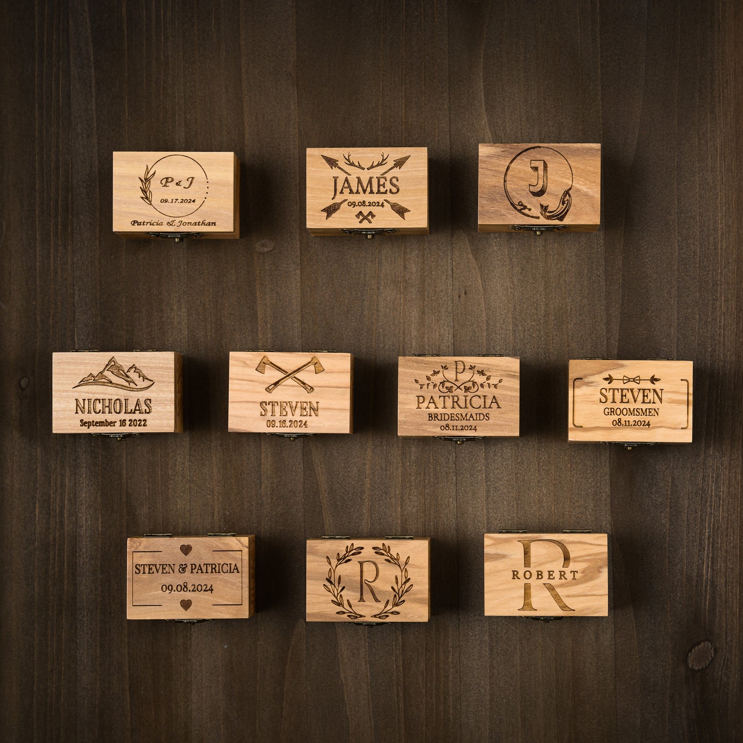 OPALLEON - Green Opal & Rosewood Men's Wedding Ring