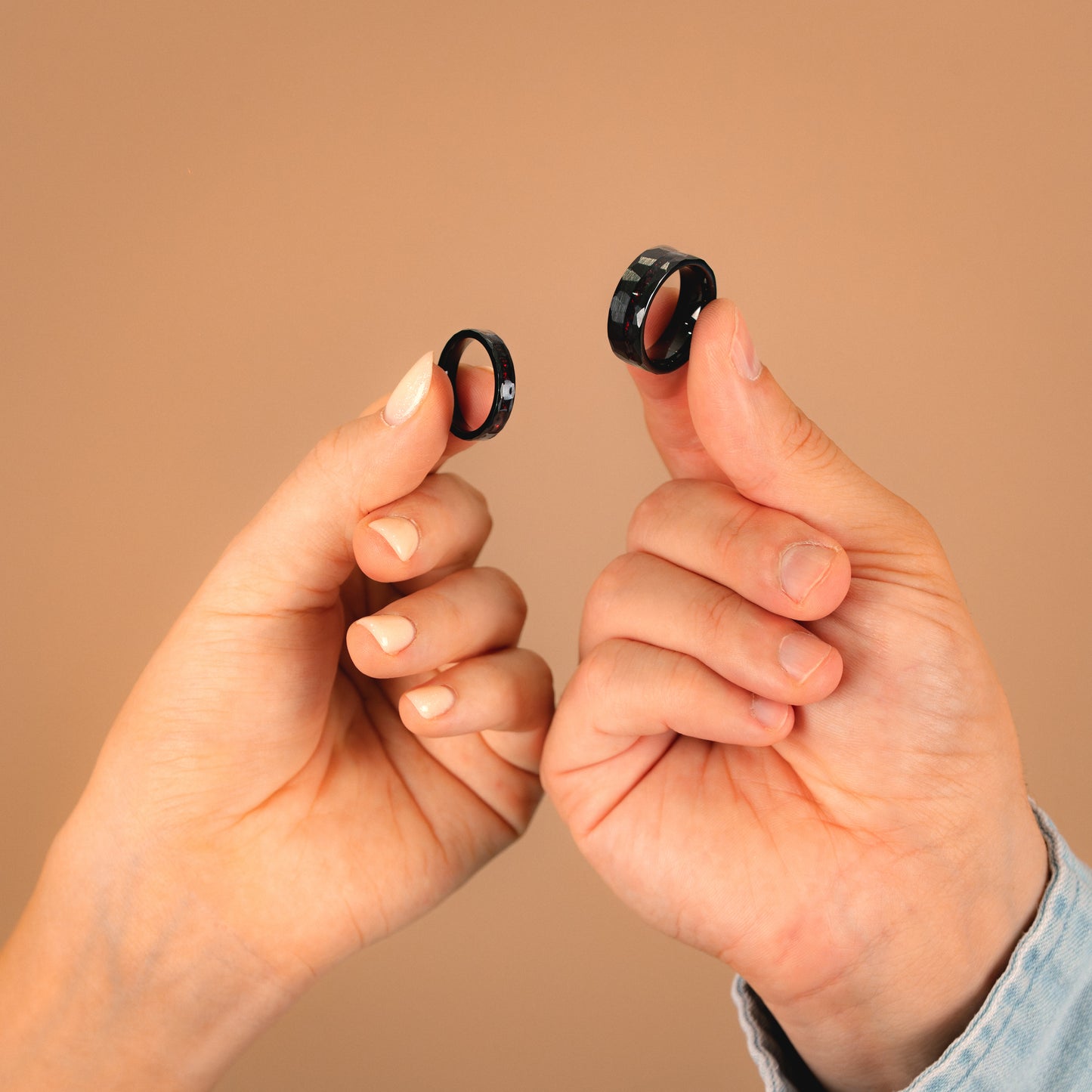HAMMER RED SET - Matching His & Hers Ring Set