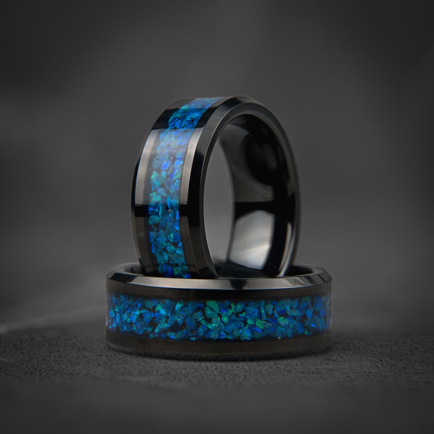 BLUE NOVA - Blue Opal Men's Wedding Band