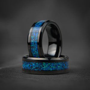 BLUE NOVA - Blue Opal Men's Wedding Band