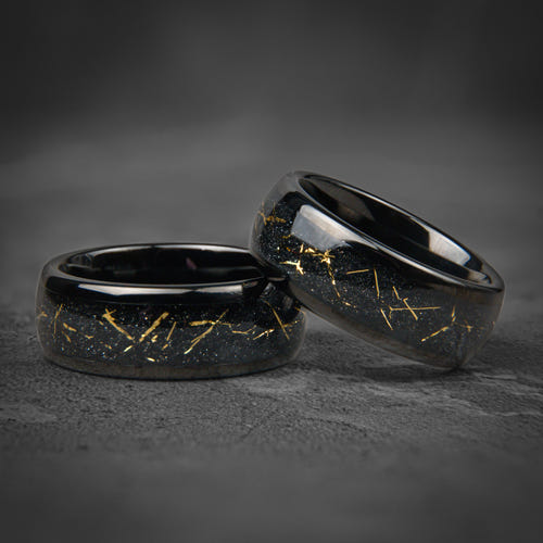 COSMOS - Galaxy Meteorite Tungsten Ring