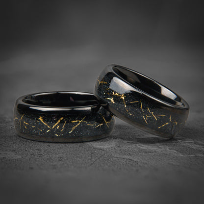 COSMOS - Galaxy Meteorite Tungsten Ring