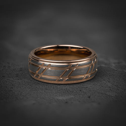 APOLLO’s VOW - Hammered Rose Gold Wedding Ring