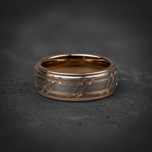 APOLLO’s VOW - Hammered Rose Gold Wedding Ring