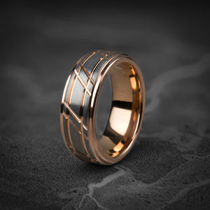 APOLLO’s VOW - Hammered Rose Gold Wedding Ring