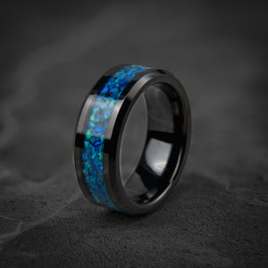 BLUE NOVA - Blue Opal Men's Wedding Band