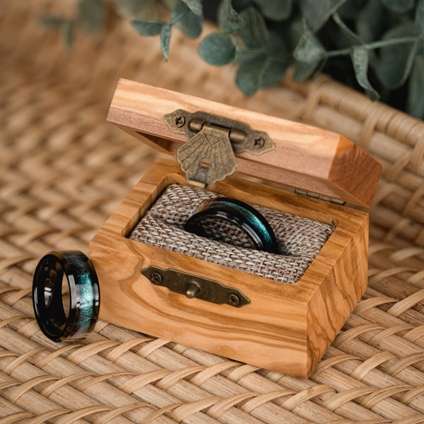 Cosmic Ocean - Unique Tungsten Ring