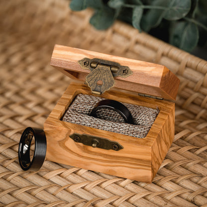 BLACKSMITH - Black Brushed Tungsten Wedding Band