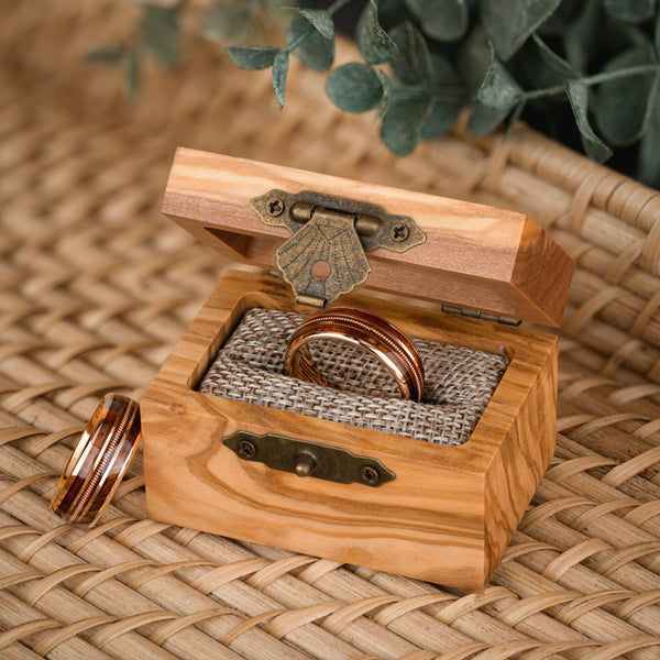 Sonata Forge - Light Rose Gold Tungsten Guitar String Ring