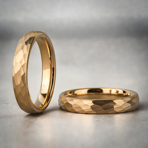 AURUM EDGE - 4mm Gehämmerter Wolframring