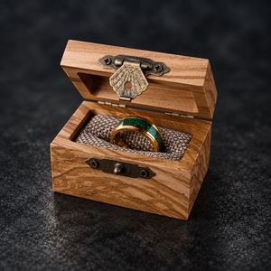 Jade Sovereign - 8mm Yellow Gold Tungsten & Green Jade Ring