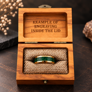 Jade Sovereign - 8mm Yellow Gold Tungsten & Green Jade Ring
