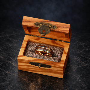 Astral Chord — Meteorite, Gold Leaf & Guitar String Ring