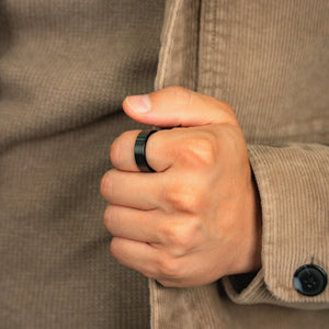 BLACKSMITH - Black Brushed Tungsten Wedding Band