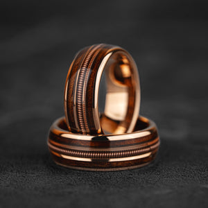 Sonata Forge – Light Rose Gold Wolfram Gitarrensaiten-Ring