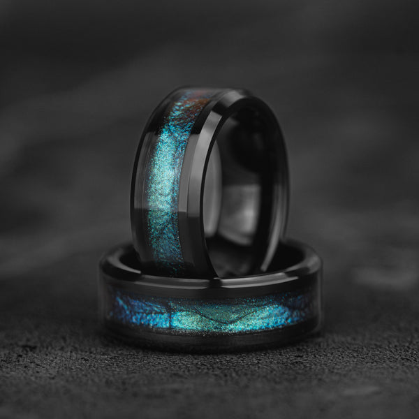Cosmic Ocean - Unique Tungsten Ring