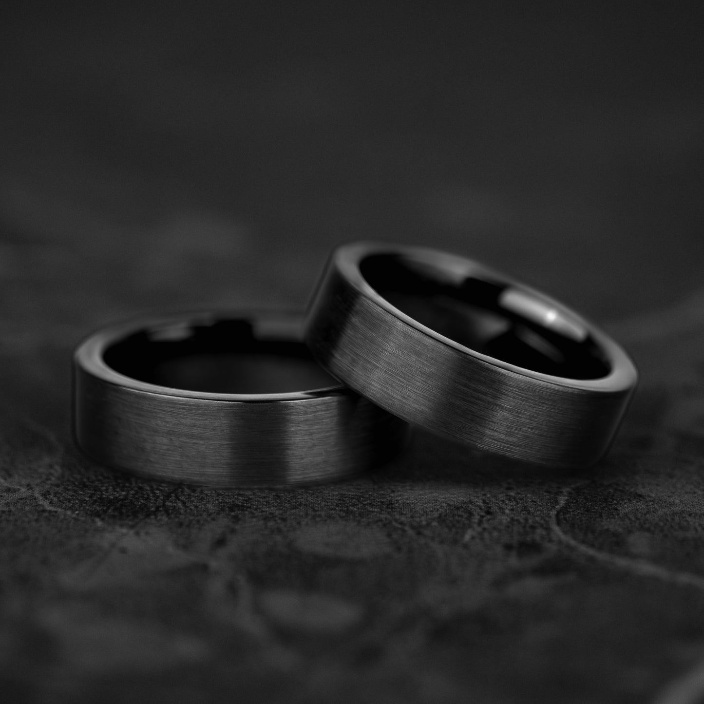 BLACKSMITH - Black Brushed Tungsten Wedding Band