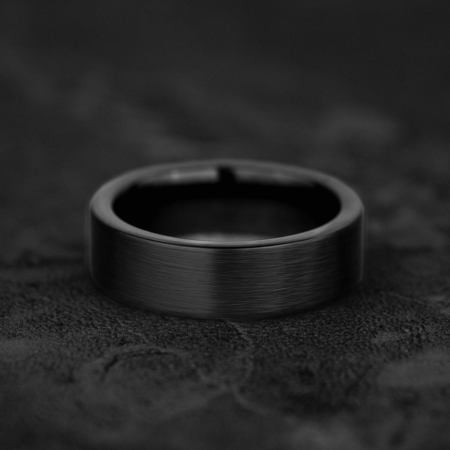 BLACKSMITH - Black Brushed Tungsten Wedding Band