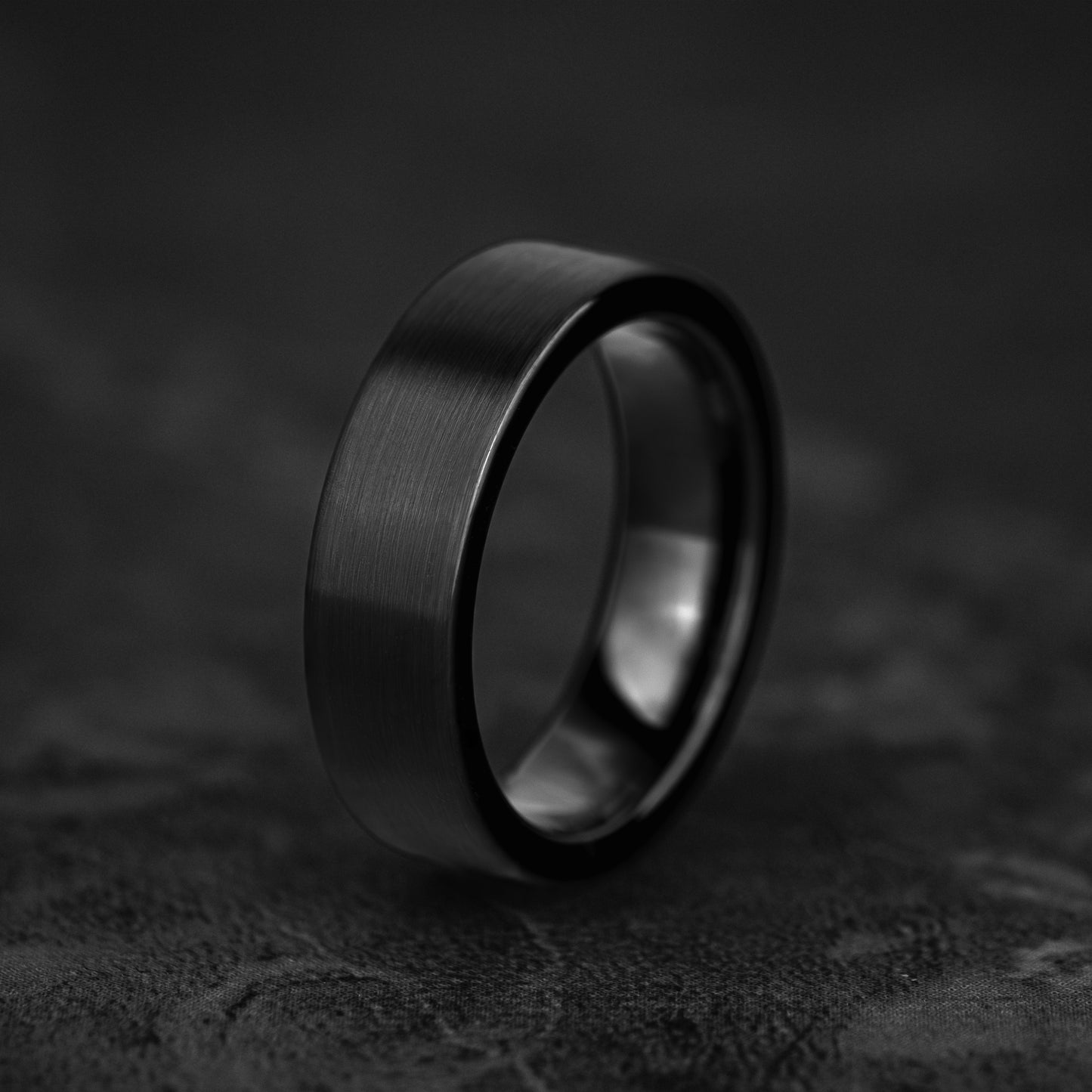 BLACKSMITH - Black Brushed Tungsten Wedding Band