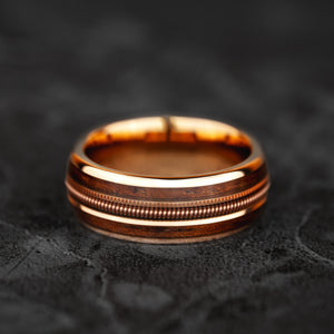 Sonata Forge – Light Rose Gold Wolfram Gitarrensaiten-Ring