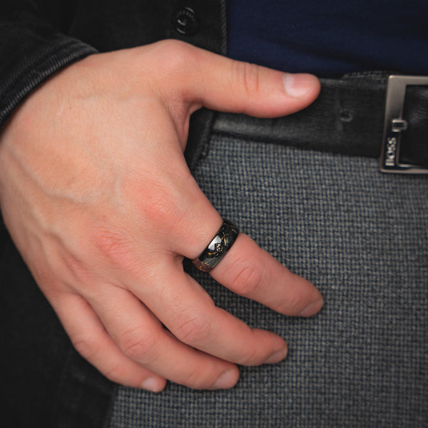 COSMOS - Galaxy Meteorite Tungsten Ring