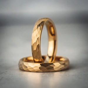 AURUM EDGE - 4mm Gehämmerter Wolframring