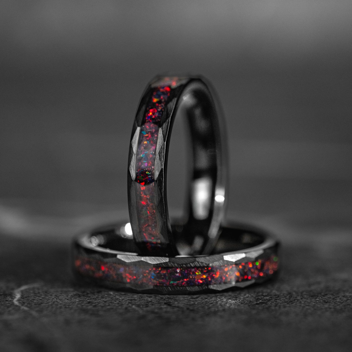 HAMMER RED SET - Matching His & Hers Ring Set