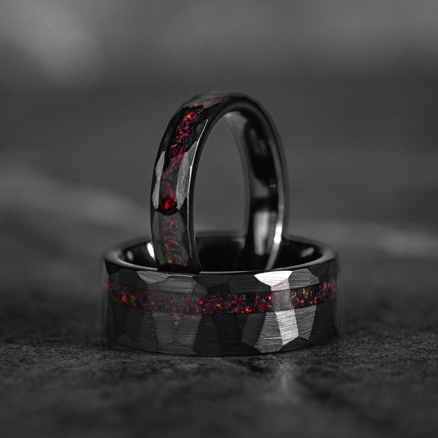 HAMMER RED SET - Matching His & Hers Ring Set