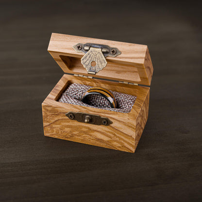 JACK & JACK - Double Whiskey Barrel Wood Inlay Ring