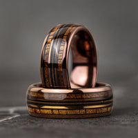 GUITAR HEROES - Guitar String Whiskey Barrel Mens Wedding Ring