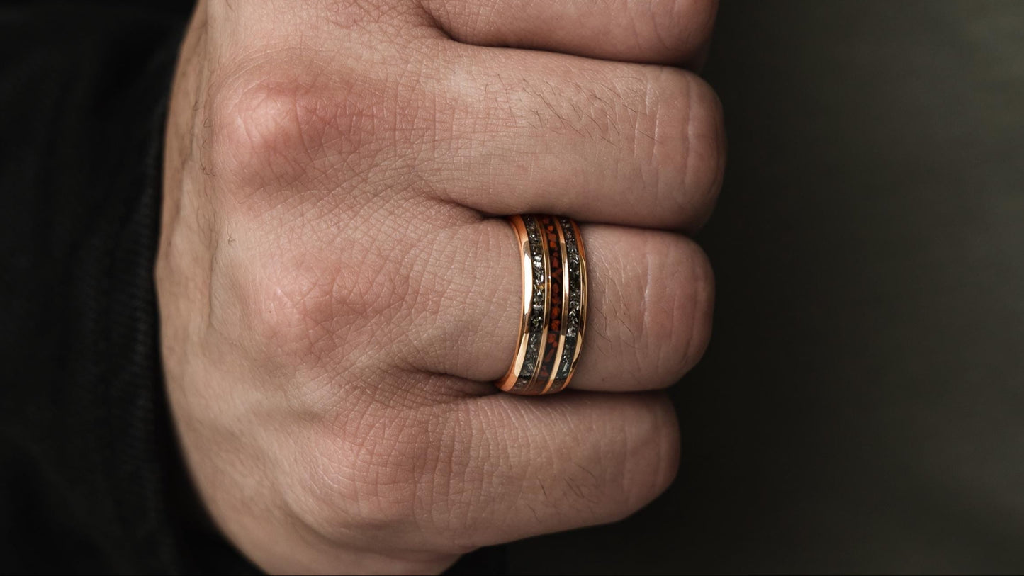 DYNOREX- Meteorite Dinosaur Bone Ring