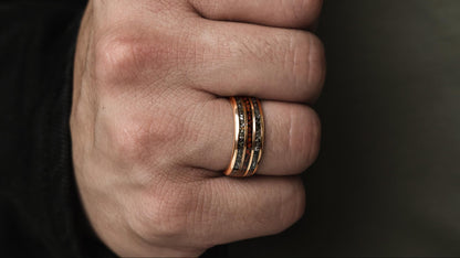 DYNOREX- Meteorite Dinosaur Bone Ring
