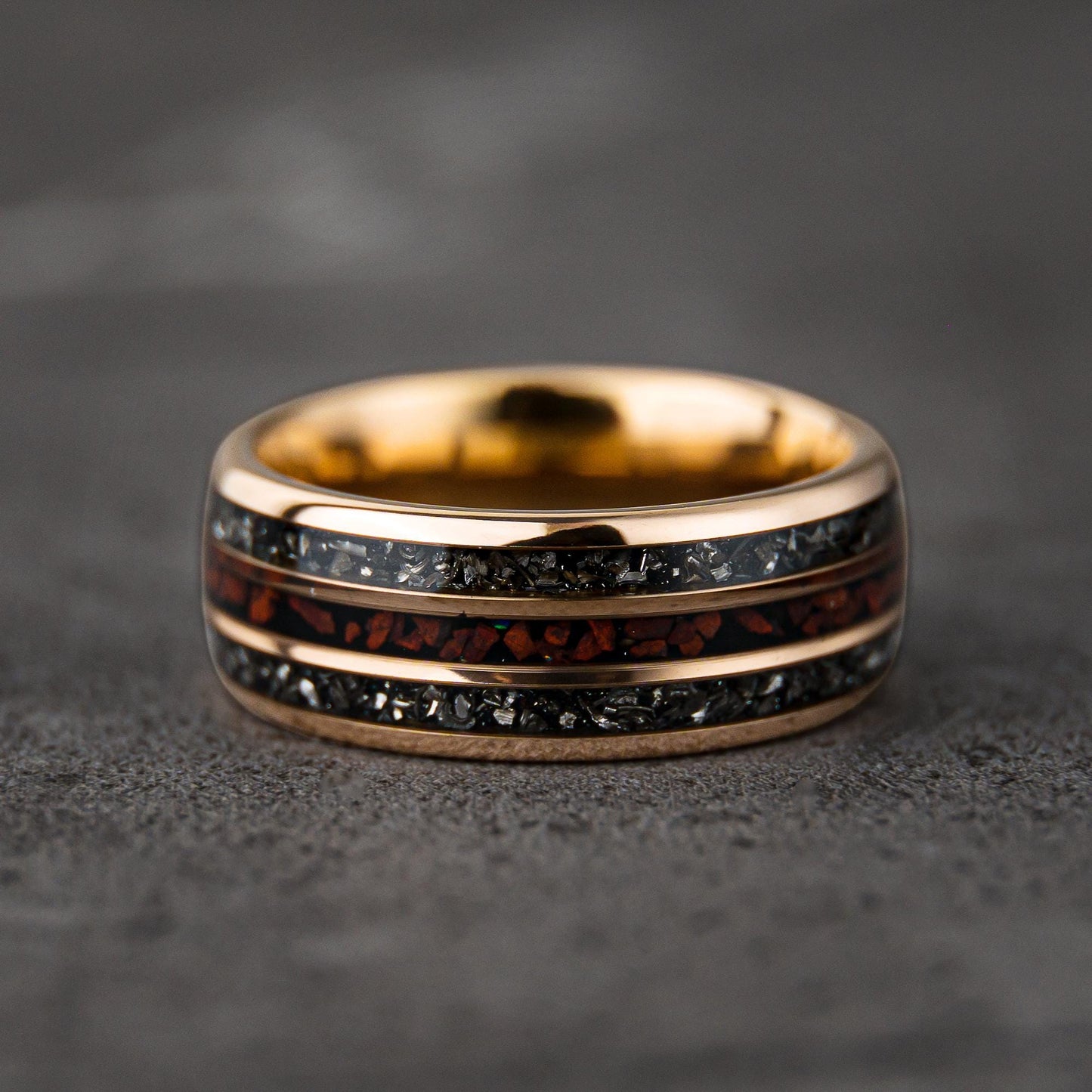 DYNOREX- Meteorite Dinosaur Bone Ring
