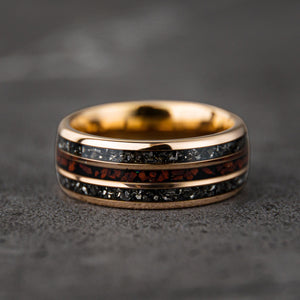 DYNOREX- Meteoriten-Dinosaurierknochen-Ring