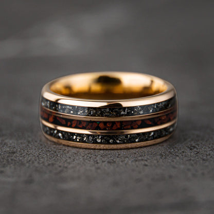 DYNOREX- Meteorite Dinosaur Bone Ring