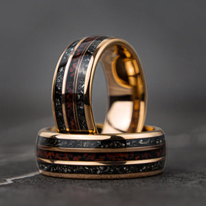 DYNOREX- Meteoriten-Dinosaurierknochen-Ring